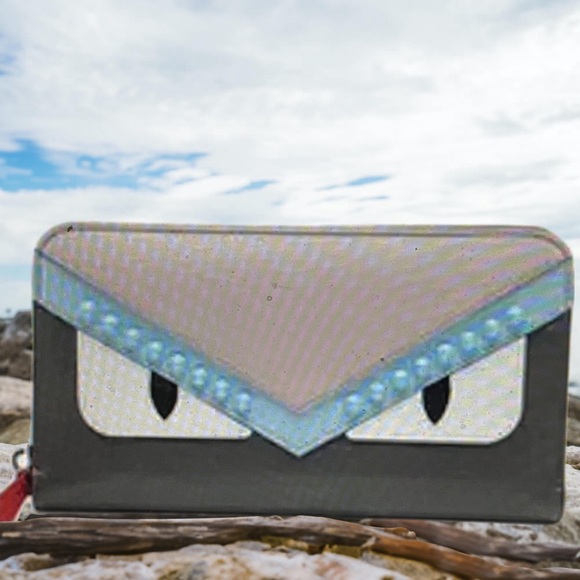 Fendi Monster RARE Studded Long Wallet w/COA in Fendi Box FULL INCLUSION - Picture 6 of 6